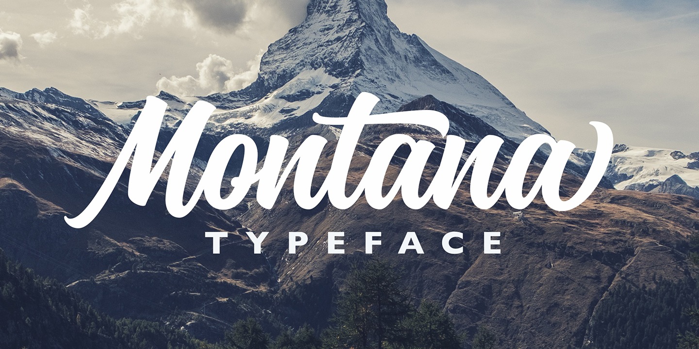 Przykład czcionki Montana Typeface Rough